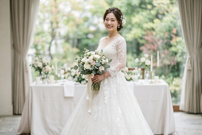 ブライダルフェアのSNS用モデル撮影