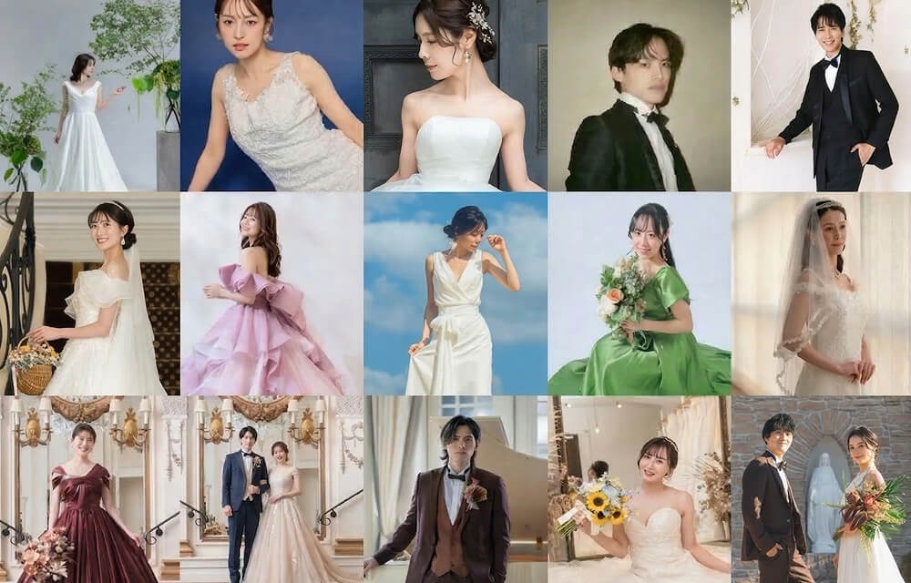 ブライダル撮影が得意なモデルが100名以上在籍